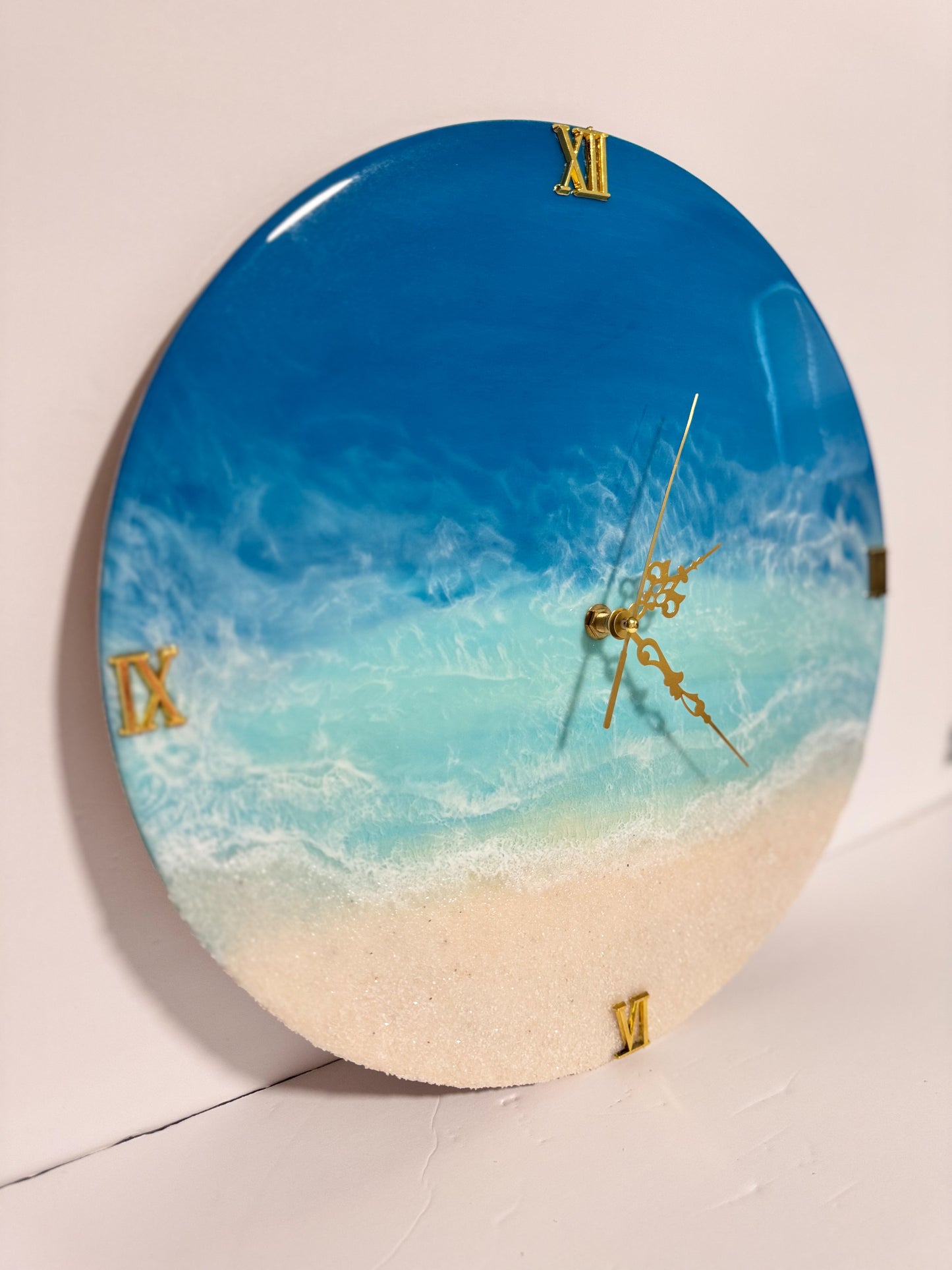 RESIN OCEAN CLOCK, WALL CLOCK , EPOXY CLOCK