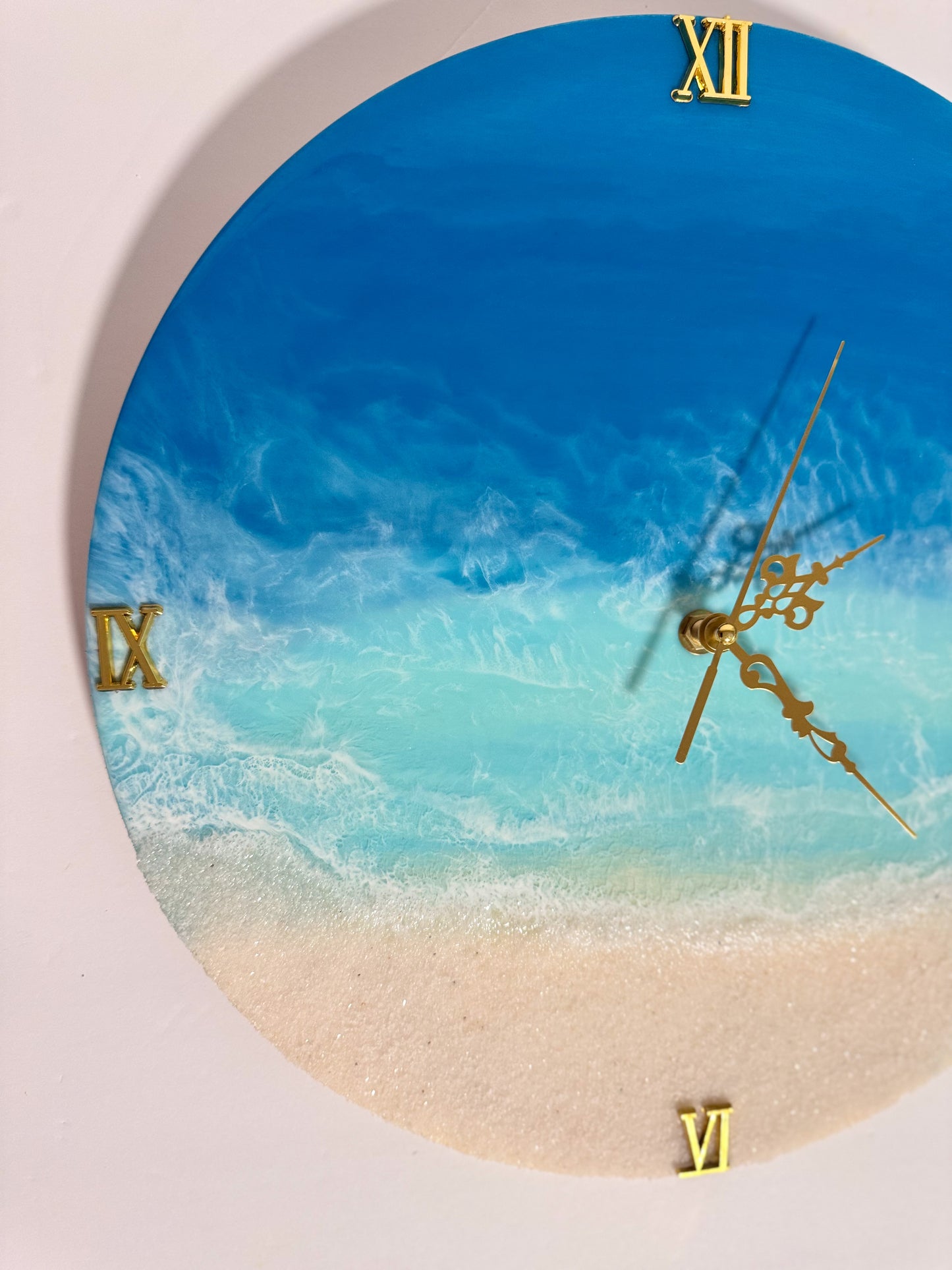 RESIN OCEAN CLOCK, WALL CLOCK , EPOXY CLOCK