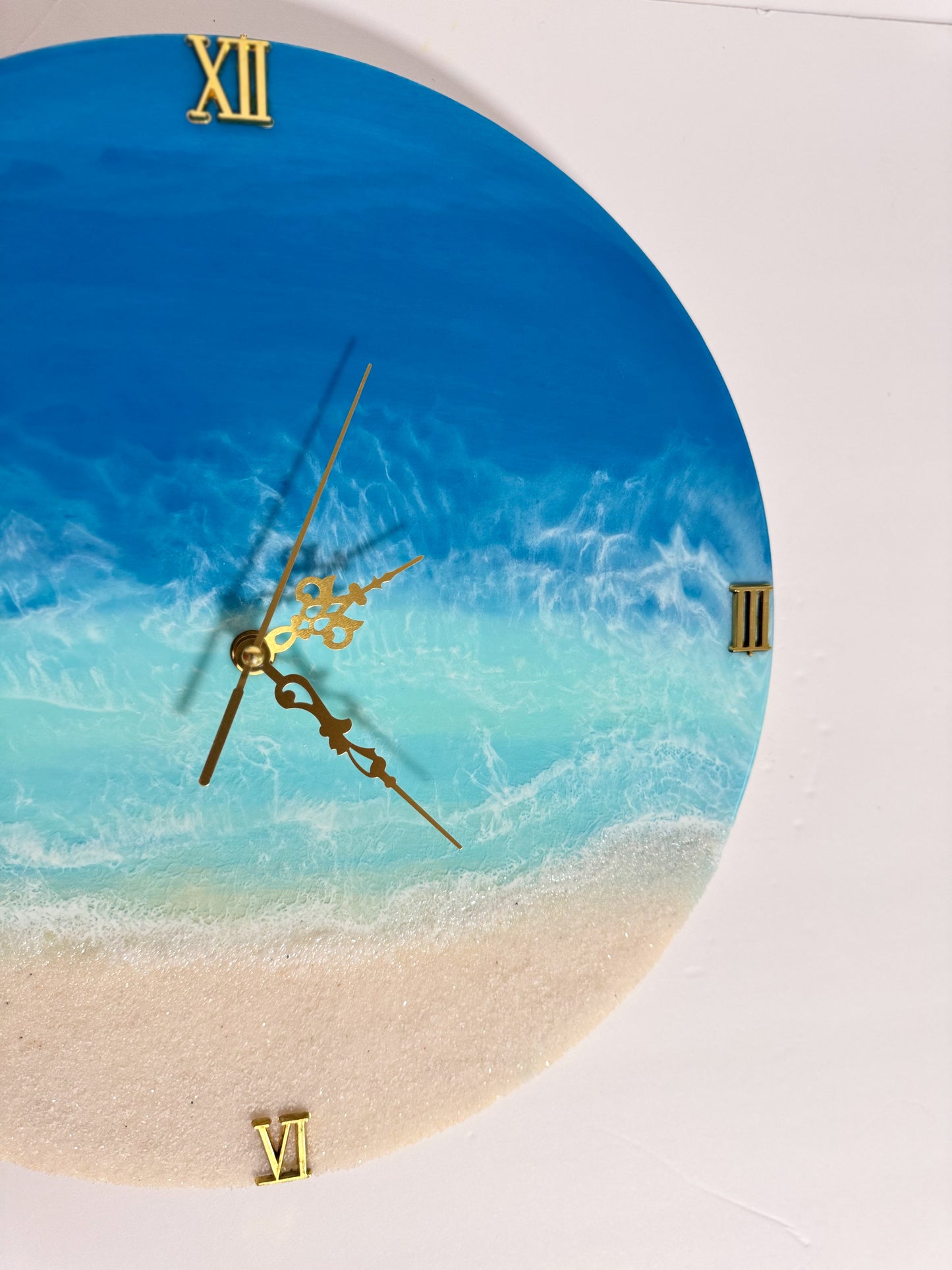 RESIN OCEAN CLOCK, WALL CLOCK , EPOXY CLOCK