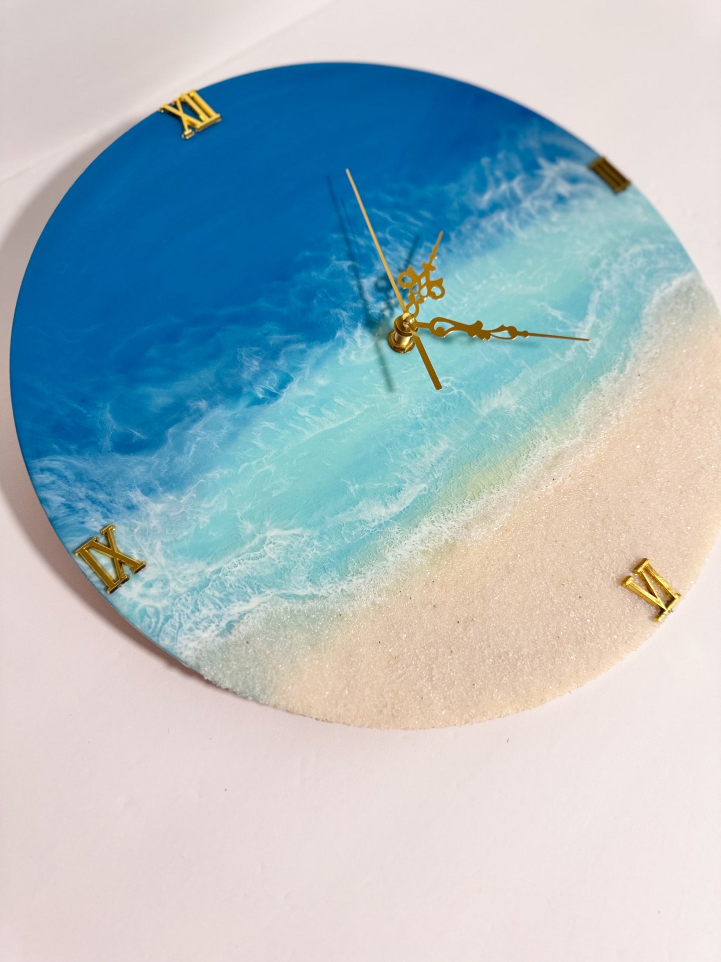 RESIN OCEAN CLOCK, WALL CLOCK , EPOXY CLOCK