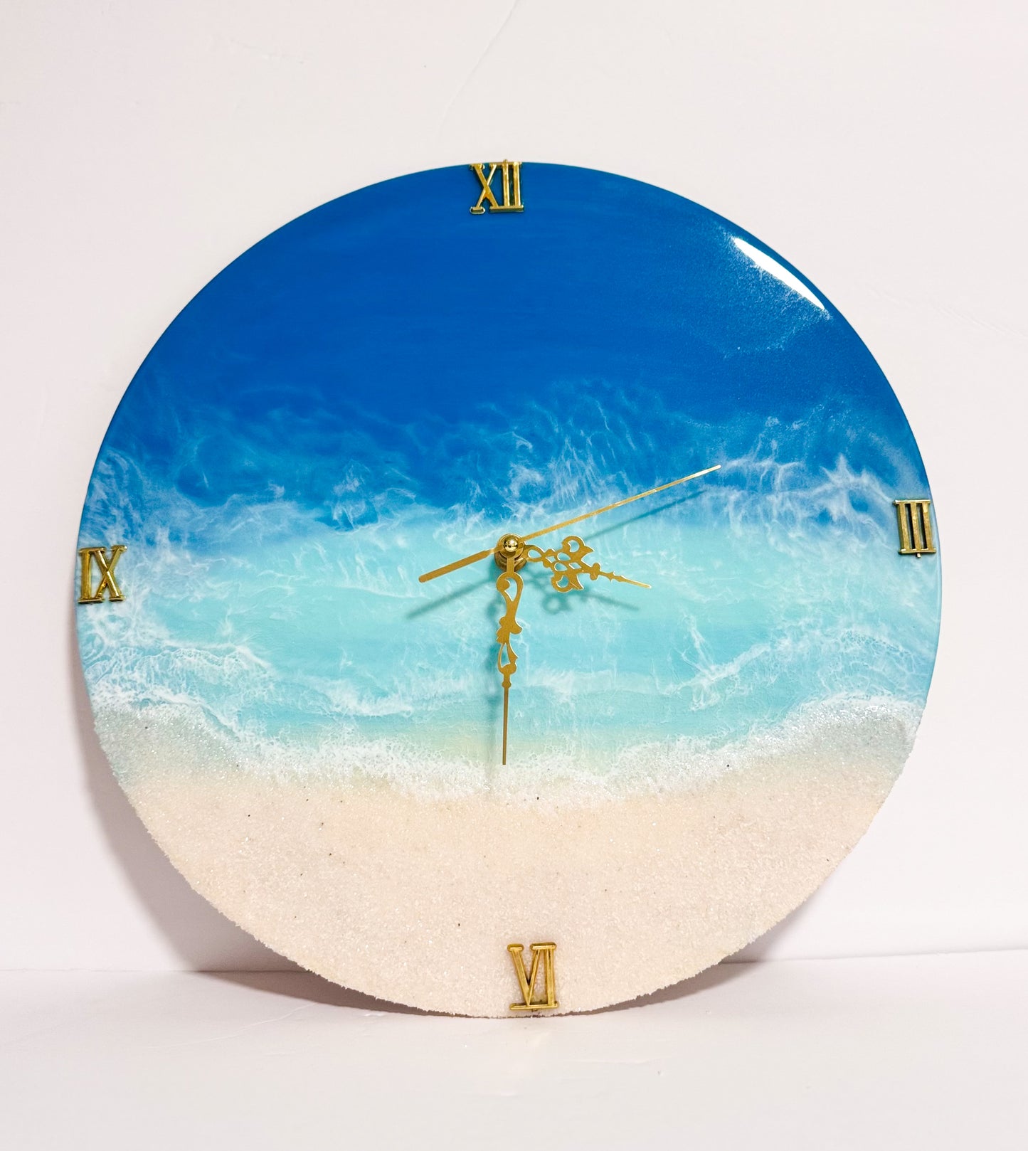 RESIN OCEAN CLOCK, WALL CLOCK , EPOXY CLOCK