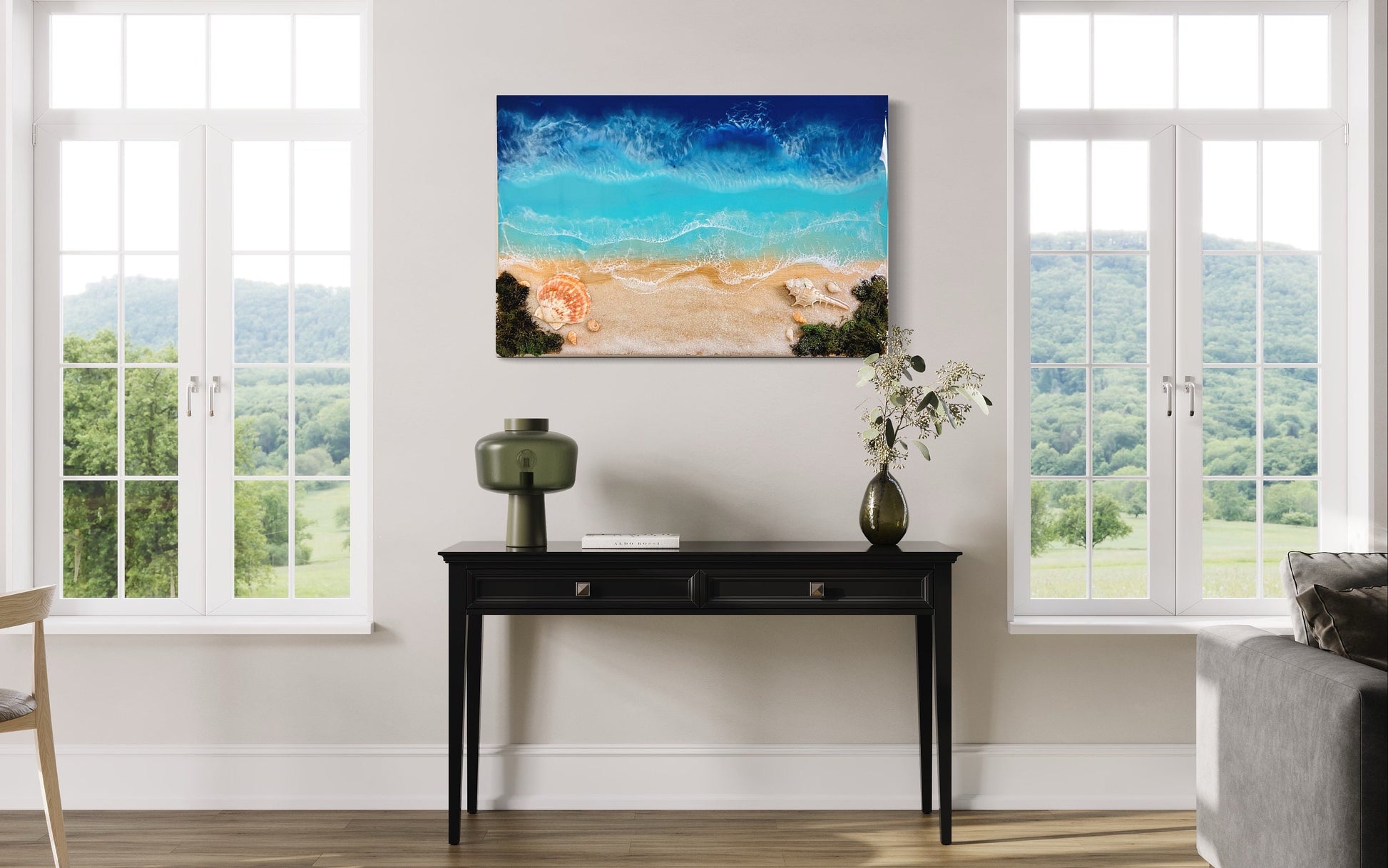 Ocean Wall art, wall art, Sea wall art,artwork beach art for wall, ocean waves wall art,Resin Beach Art, beach resin art, Beach Art decor